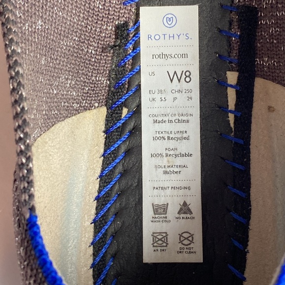 Rothy’s Women’s Round Toe Flats Twilight Metallic Size 8 - Picture 8 of 12